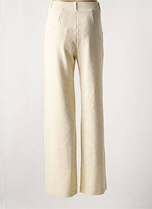 Pantalon droit stretch taille normale beige AIME femme