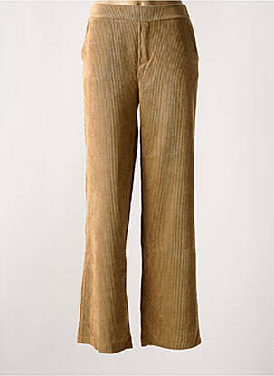 Pantalon droit taille élastique taille normale marron SUZA femme