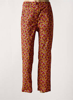 Pantalon droit tissage popeline taille normale rouge LA FIANCÉE femme