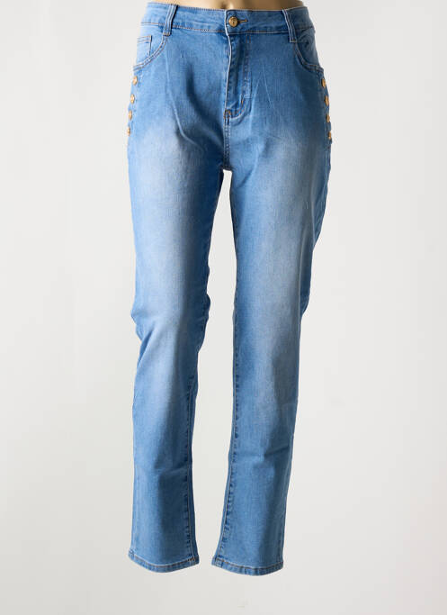 Jeans coupe slim bleu B.S JEANS pour femme