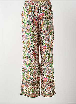 Pantalon droit taille élastique beige JULIE GUERLANDE femme
