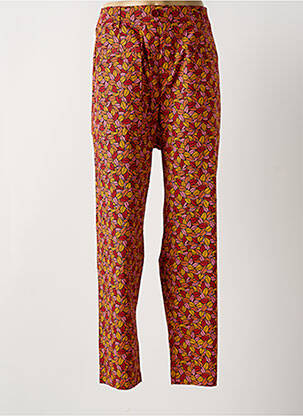 Pantalon droit tissage popeline taille normale orange LA FIANCÉE femme