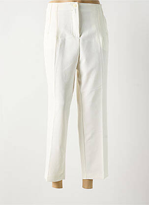 Pantalon 7/8 taille haute taille haute beige AMY&CLO femme