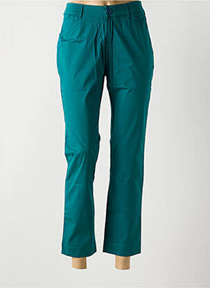 Pantalon 7/8 tissage popeline taille normale vert LA FIANCÉE femme