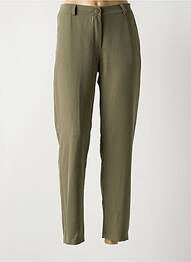 Pantalon 7/8 taille à pinces taille normale vert SIGNE NATURE femme