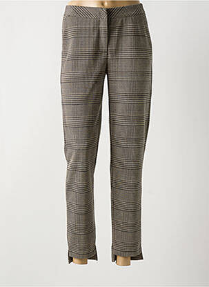 Pantalon 7/8 stretch taille normale marron YEST femme