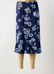 Jupe mi-longue coupe droite bleu SIGNATURE femme