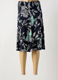 Jupe mi-longue coupe évasée bleu SIGNATURE femme