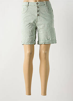 Bermuda slim taille normale vert KAROSTAR femme