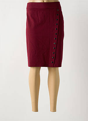 Jupe mi-longue rouge BRANDTEX pour femme