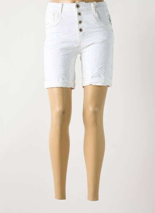 Bermuda blanc KAROSTAR pour femme