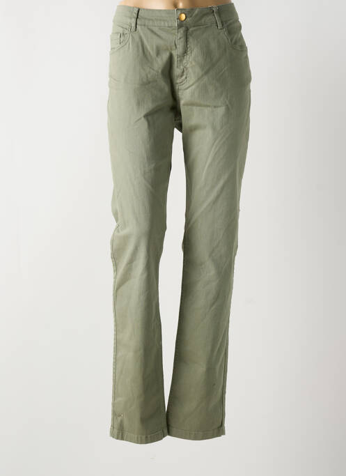 Jeans coupe slim vert SIGNE NATURE pour femme