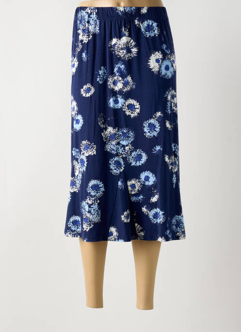 Jupe mi-longue bleu SIGNATURE pour femme