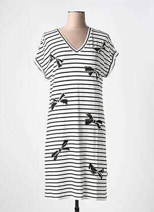 Robe mi-longue manches courtes manches courtes noir ANANKE femme