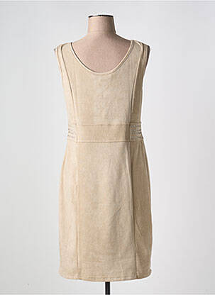 Robe mi-longue sans manche sans manche beige FUEGO WOMAN femme