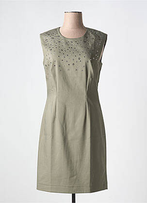Robe mi-longue sans manche sans manche vert EVA KAYAN femme