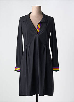 Robe courte manches longues manches longues noir INDIES femme