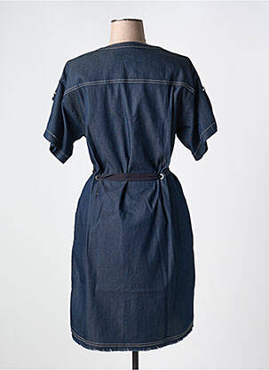 Robe courte manches courtes manches courtes bleu EVA KAYAN femme