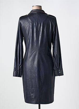 Robe mi-longue manches longues manches longues bleu EVA KAYAN femme