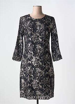 Robe mi-longue manches longues manches longues argent EVA KAYAN femme
