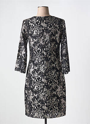 Robe mi-longue manches longues manches longues argent EVA KAYAN femme