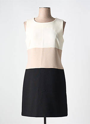 Robe courte sans manche sans manche beige FUEGO WOMAN femme