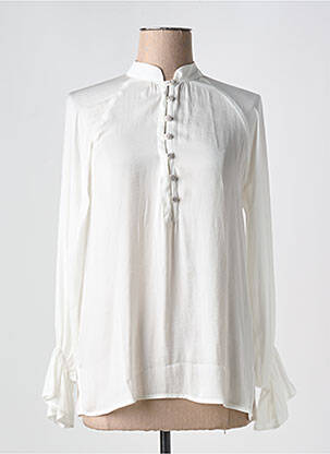 Blouse manches longues manches longues beige NATHALIE CHAIZE femme