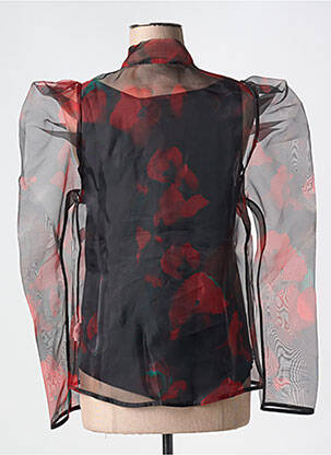 Chemisier tissage crêpe manches longues rouge BLEU BLANC ROUGE femme