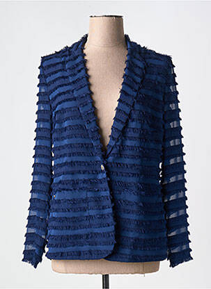 Blazer poches bleu NATHALIE CHAIZE femme