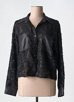 Veste casual coupe droite noir EVA KAYAN femme