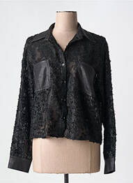 Veste casual coupe droite noir EVA KAYAN femme