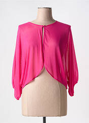 Gilet manches longues rose INDIES pour femme seconde vue