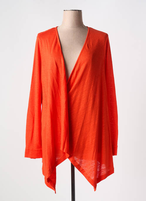 Gilet manches longues orange BLEU BLANC ROUGE pour femme