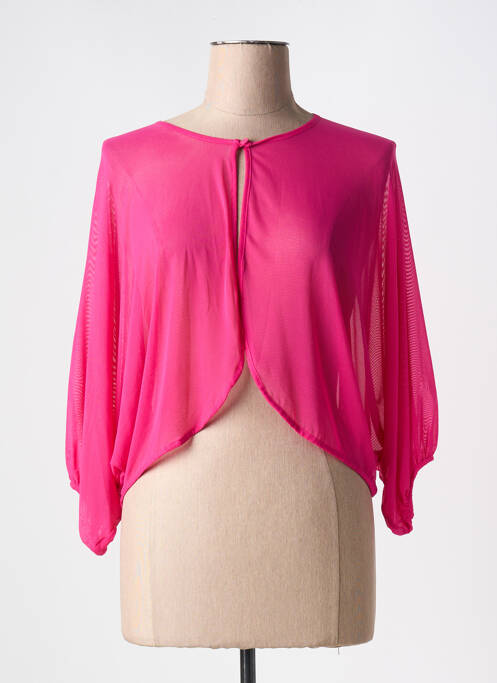 Gilet manches longues rose INDIES pour femme