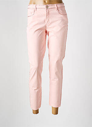 Pantalon 7/8 fermeture zippée sous rabat boutonné rose FUEGO WOMAN femme