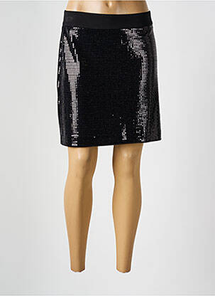 Jupe courte coupe droite noir NATHALIE CHAIZE femme