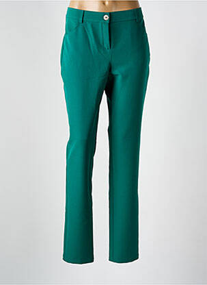 Pantalon slim vert NATHALIE CHAIZE pour femme