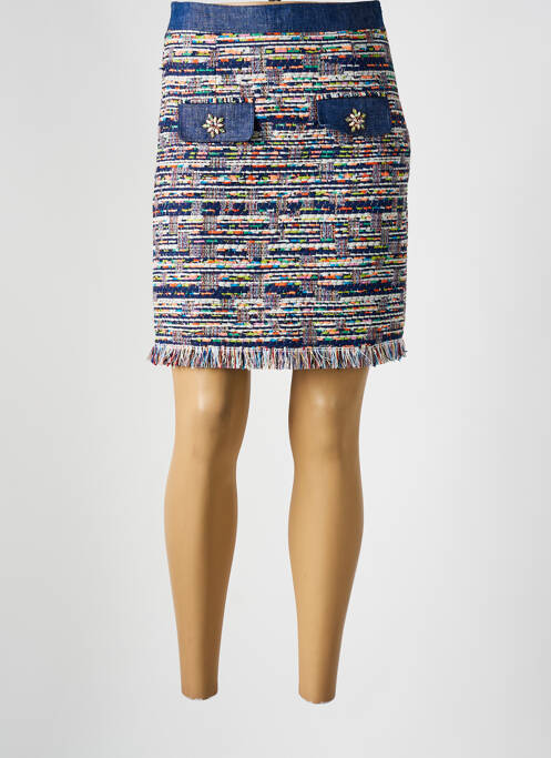 Jupe courte bleu LESLIE pour femme