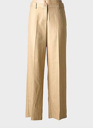 Pantalon large taille à pinces taille haute or EVA KAYAN femme