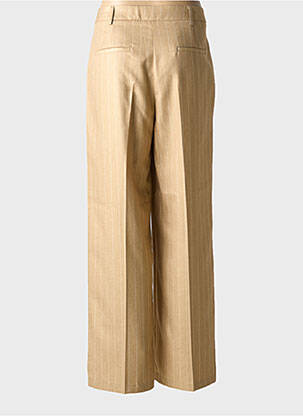 Pantalon large taille à pinces taille haute or EVA KAYAN femme