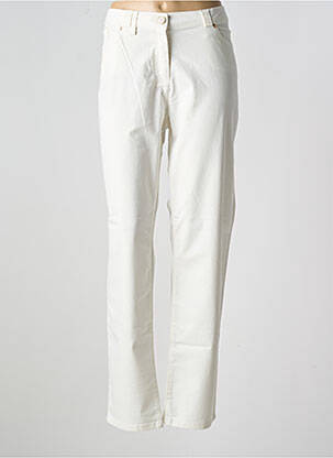 Pantalon slim tissage popeline taille normale beige ANANKE femme