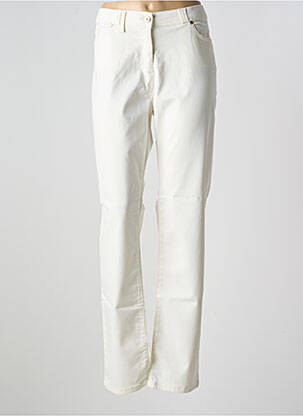 Pantalon slim tissage popeline taille normale beige ANANKE femme
