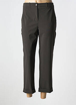 Pantalon 7/8 taille à pinces taille normale gris INDIES femme