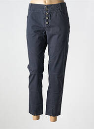 Pantalon 7/8 tissage popeline taille normale gris INDIES femme