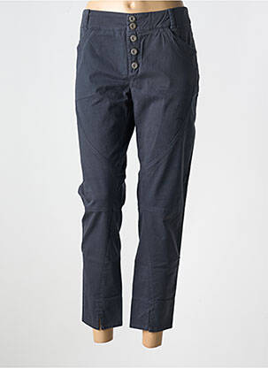 Pantalon 7/8 tissage popeline taille normale gris INDIES femme