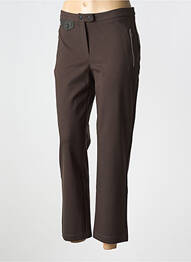 Pantalon 7/8 stretch taille normale marron EVA KAYAN femme