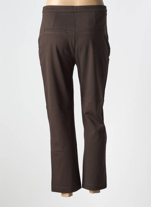 Pantalon 7/8 stretch taille normale marron EVA KAYAN femme