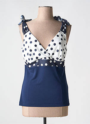 Top stretch fines bretelles bleu FUEGO WOMAN femme