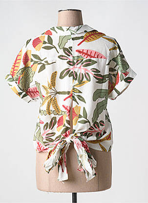 Chemisier imprimé fleurs manches courtes vert FUEGO WOMAN femme