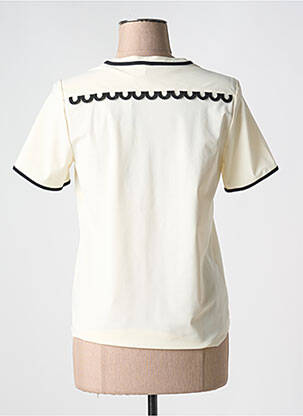 Top stretch manches courtes beige INDIES femme